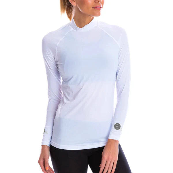SParms Ladies Sun Protection Long Sleeve Shirt-White
