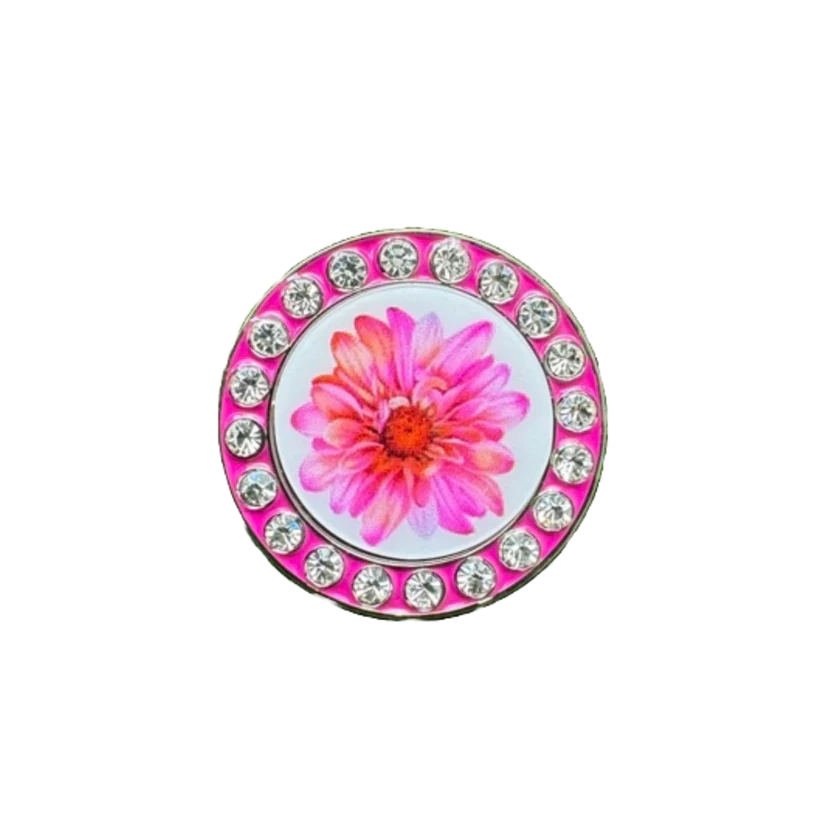 BOG Crystal Rimmed Ballmarker with matching Clip-15 Cute Designs