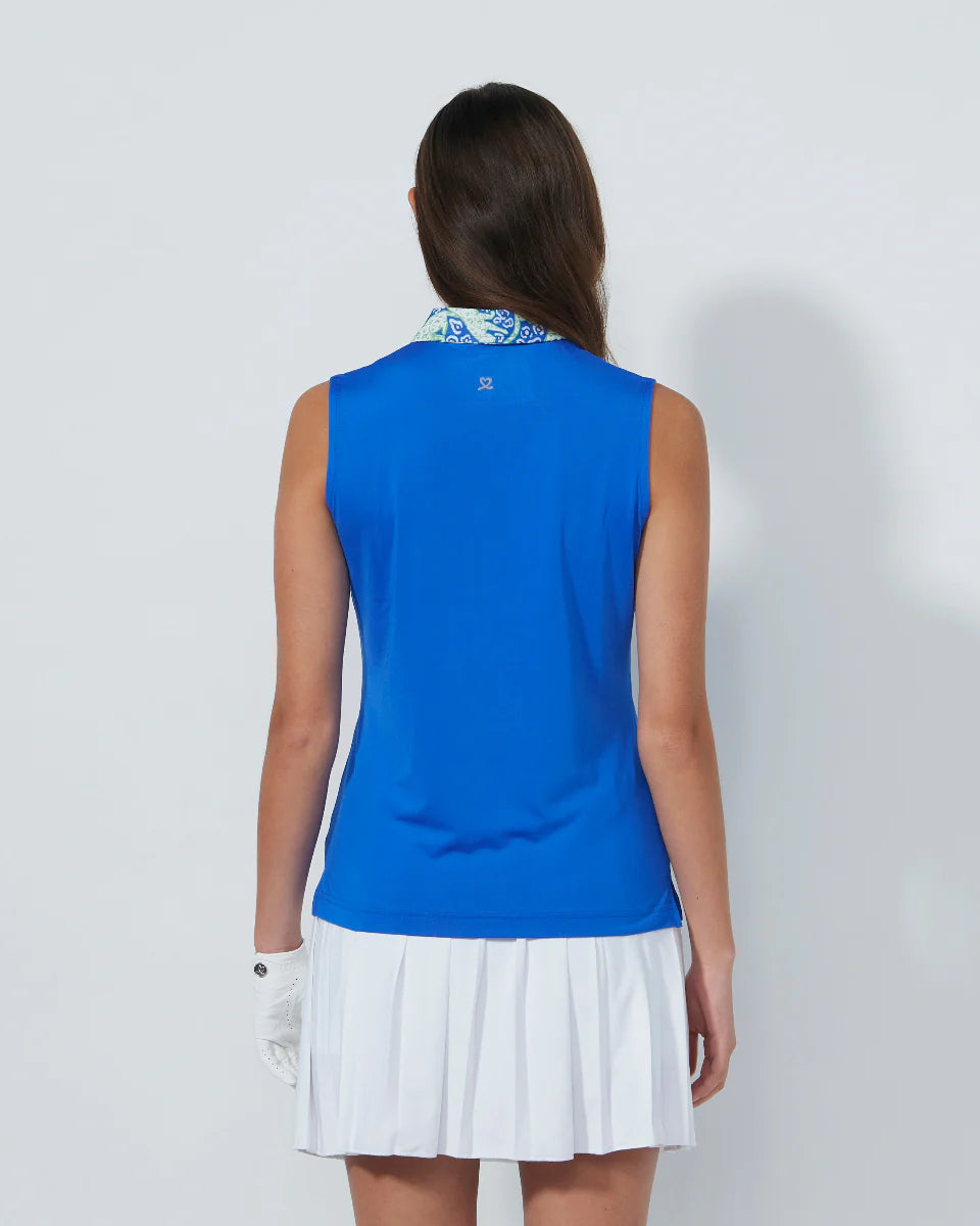 Daily Sports Sheermotion Print Collar Sleeveless Shirt-Jaguar Print