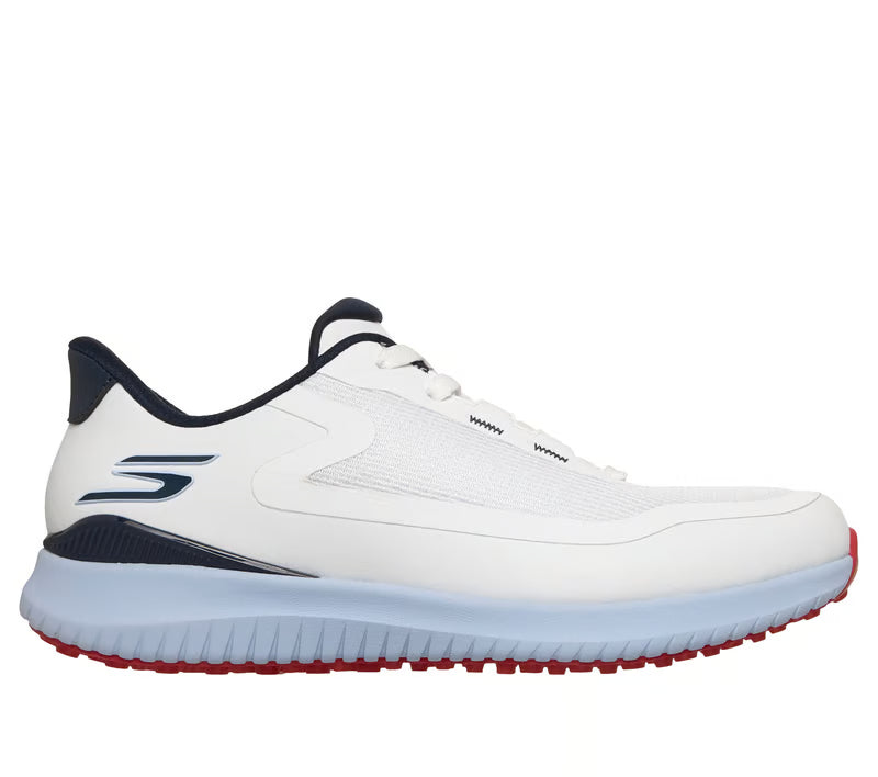 Skechers GO Golf Flight Slip In Golf Shoes-White/Navy/Red