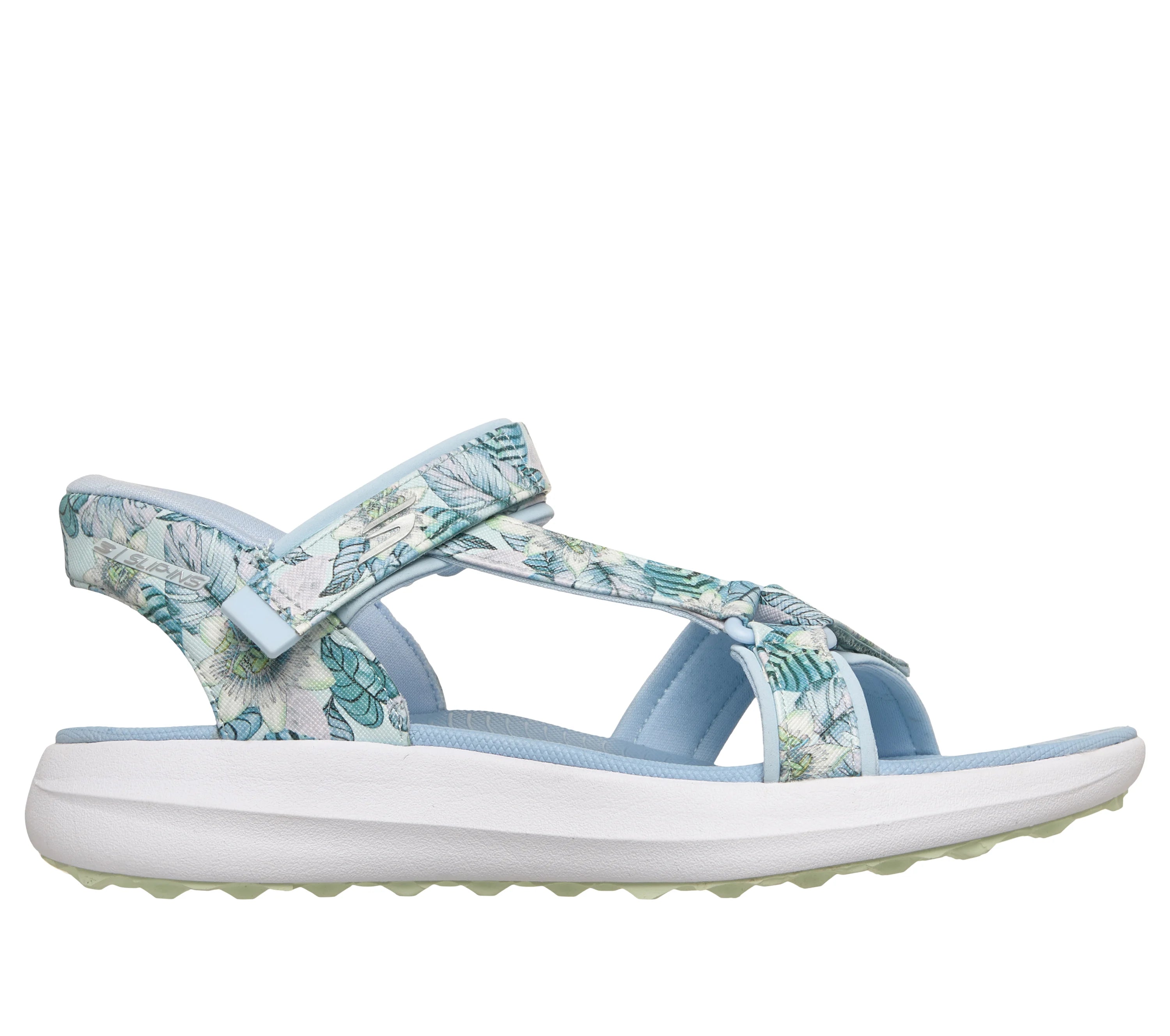 Skechers NEW GO GOLF Skechers Slip-ins: GO GOLF Sandal-Light Blue Palm Print