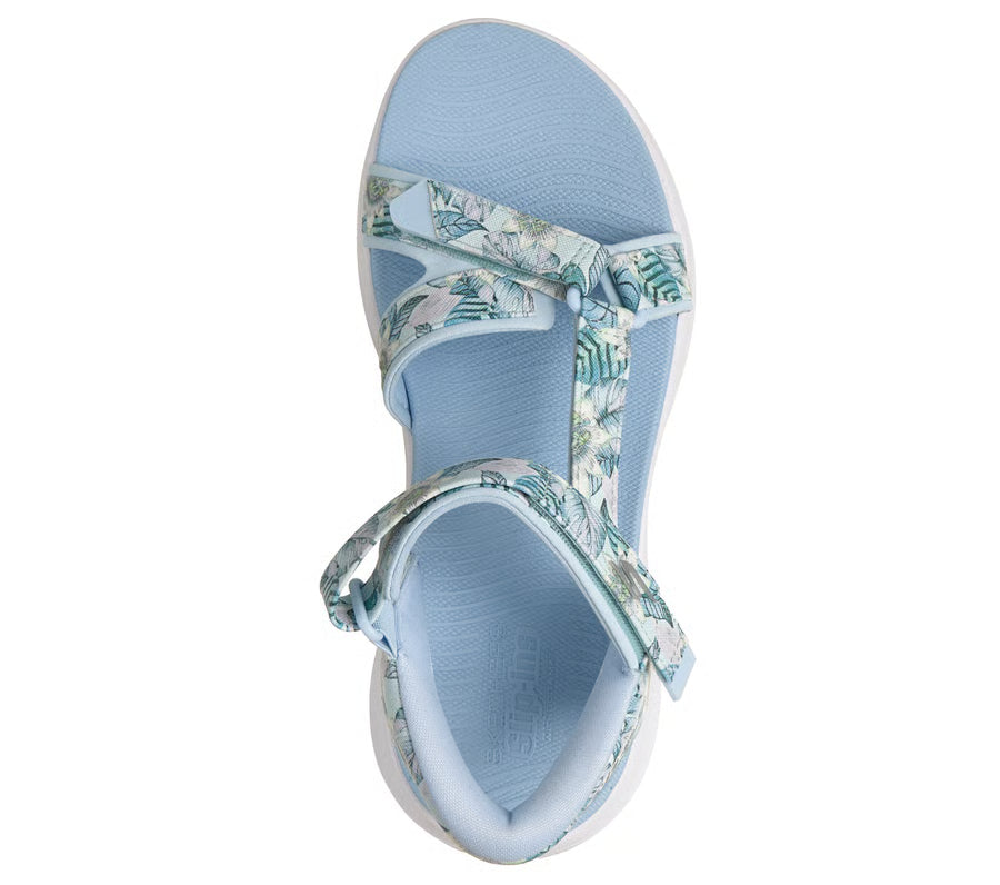 Skechers NEW GO GOLF Skechers Slip-ins: GO GOLF Sandal-Light Blue Palm Print