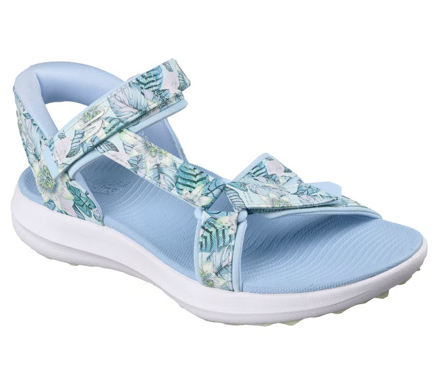 Skechers NEW GO GOLF Skechers Slip-ins: GO GOLF Sandal-Light Blue Palm Print