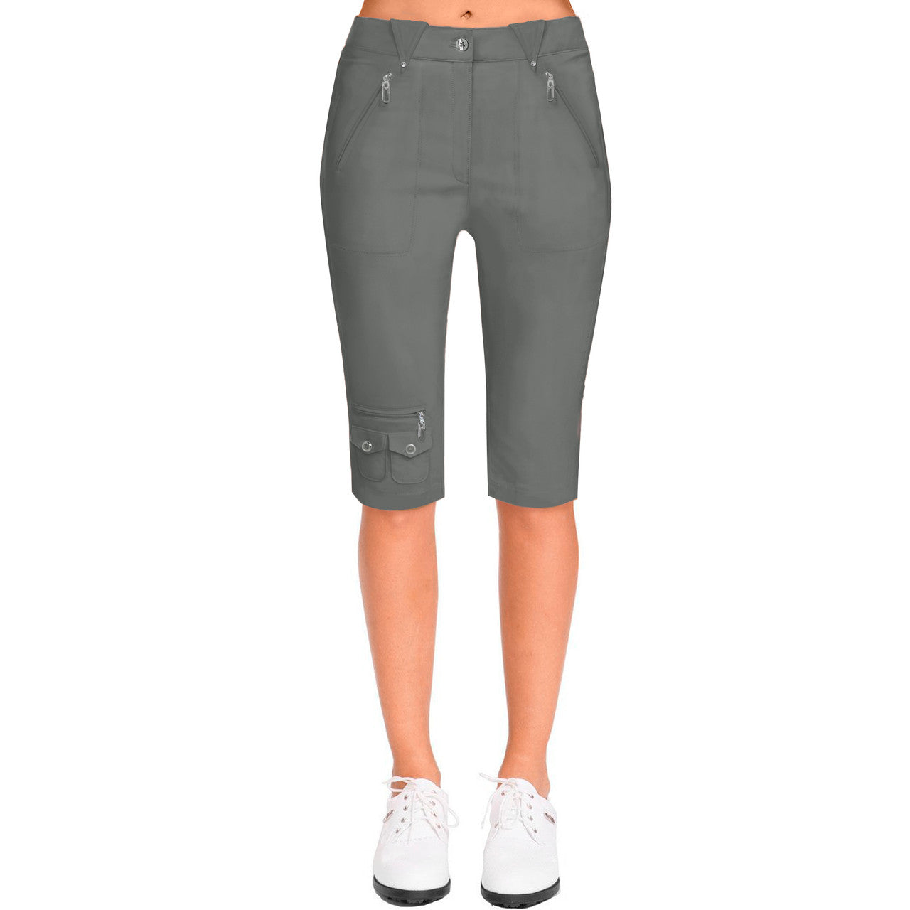 Jamie Sadock Azalea Basic Women's Elegante Lightweight 24.5" Knee Short-Charcoal