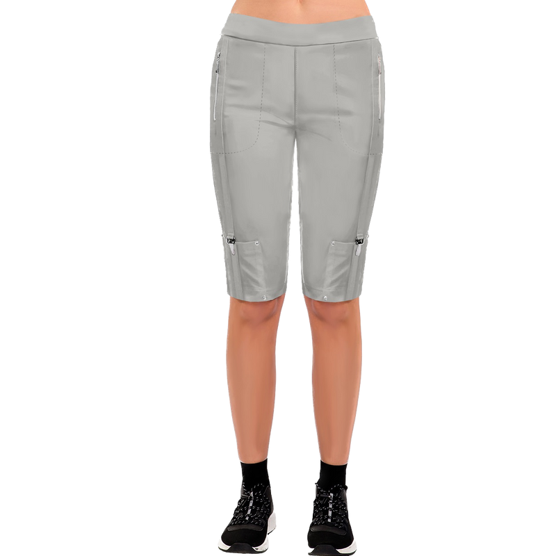 Jamie Sadock Adrenaline Collection Basic Women's Skinnylicious Pull on 24.5" Knee Short-Mercury Gray