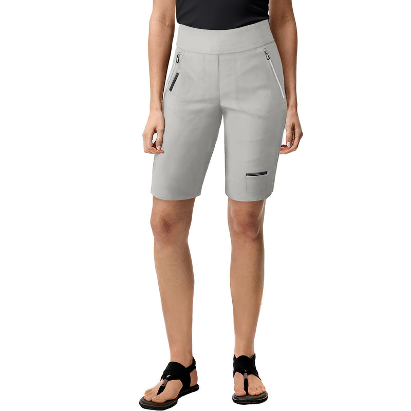 Jamie Sadock Basic Collection Basic Women's Skinnylicious Pull on 18" Knee Short-Mercury Gray