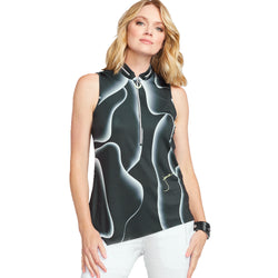 Jamie Sadock Indochine Collection: Glow Print Sleeveless Shirt