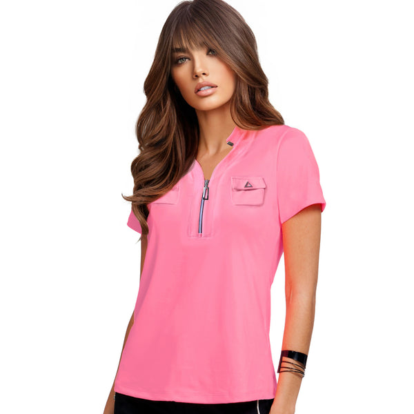 Jamie Sadock Cotton Candy Collection: Solid Cotton Candy Short Sleeved Shirt