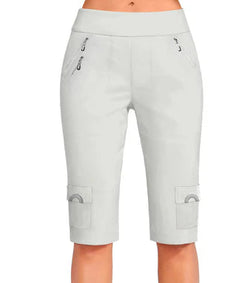 Jamie Sadock Shell Basic Collection: NEW Basic Women's Skinnylicious Pull on 24.5" Knee Short-Oyster