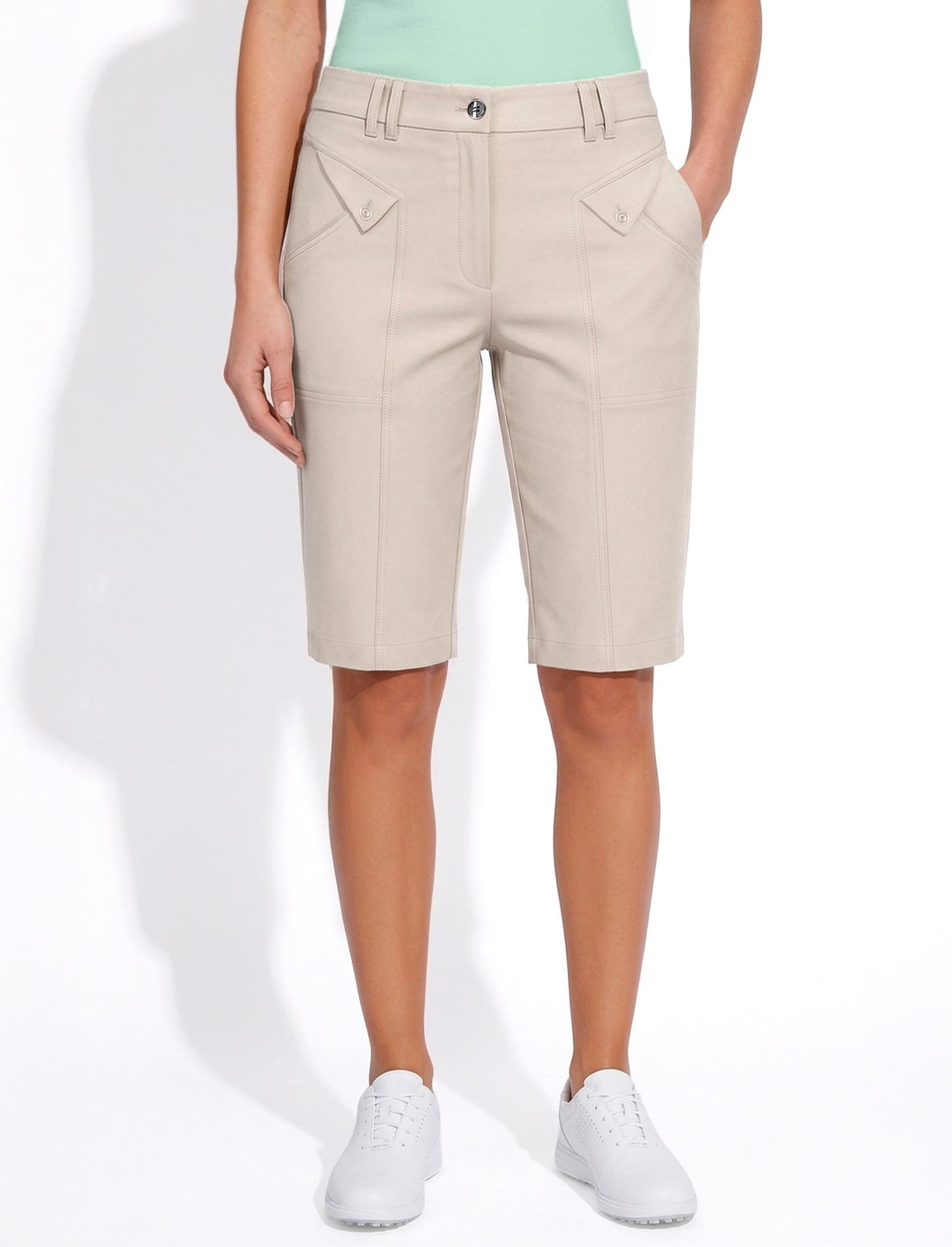 Jamie Sadock Midori Basic Women's Elegante Lightweight 24.5" Knee Short-Toffee