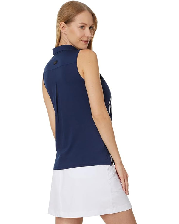 Jamie Sadock Spirit Basic Collection: Women's Sleeveless Shirt-Navy Print