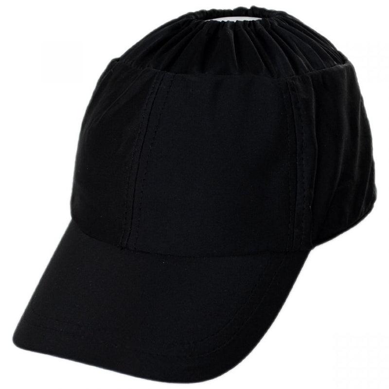 Dorfman Hat- Swimsuit Fabric Polyester Blend Ponytail Baseball Cap