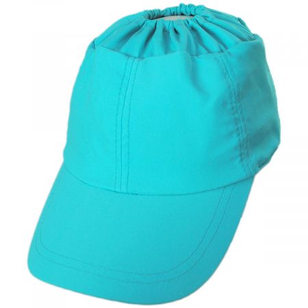 Dorfman Hat- Swimsuit Fabric Polyester Blend Ponytail Baseball Cap