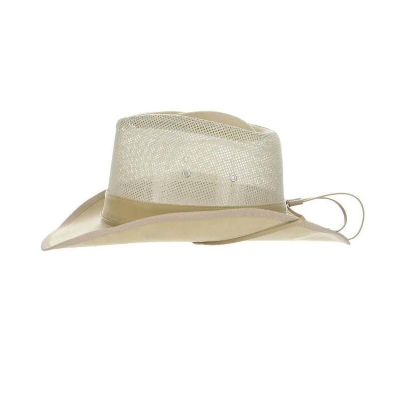 Dorfman Hat Vogul Soaker Sun Hat with Mesh Sides-Natural