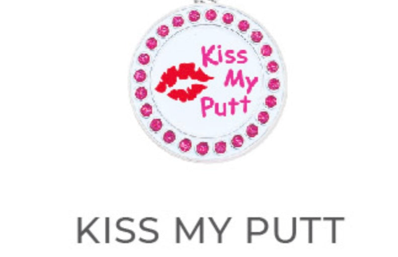 Navika Sparkly Ballmarker and Clip Set-Kiss My Putt