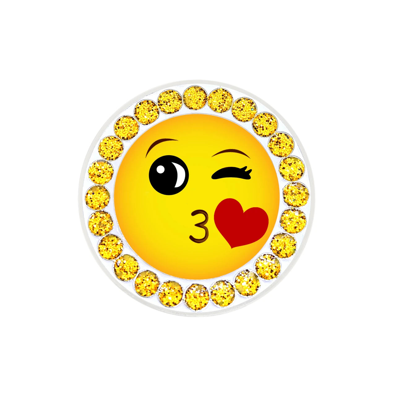 Navika Sparkly Ballmarker and Clip Set-Emoji Mwah