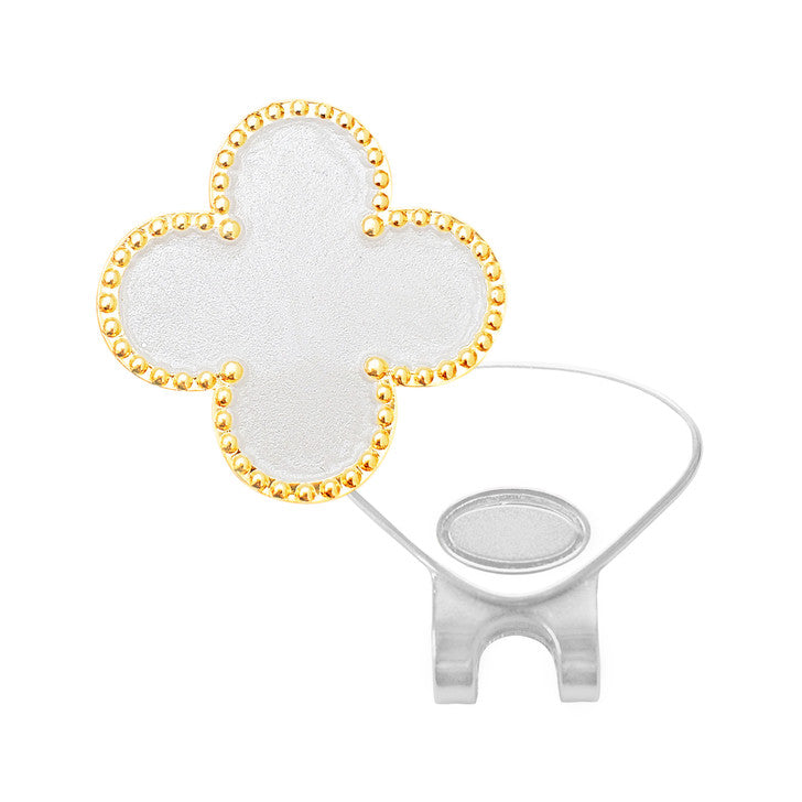 Navika Sparkly Ballmarker and Clip Set-Mother of Pearl Flora