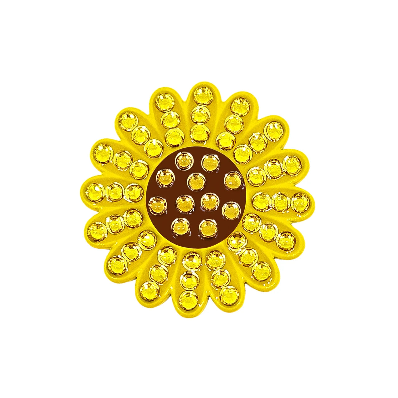 Navika-Sunflower Yellow Sparkly Ballmarker and clip set
