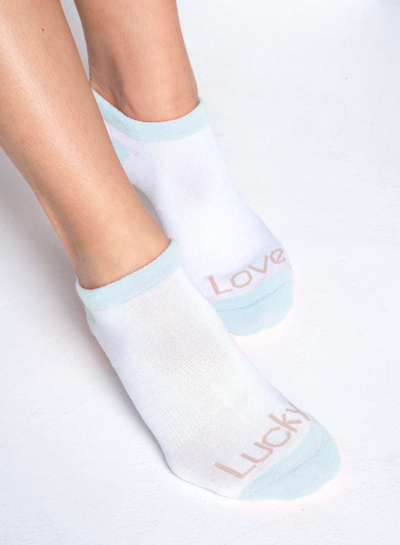 Lucky in Love Riviera Club Pom Pom Socks-2 pack-Wave and Tan