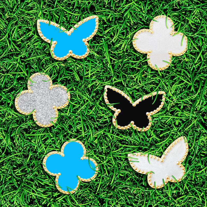 Navika Sparkly Ballmarker and Clip Set-Teal Butterfly