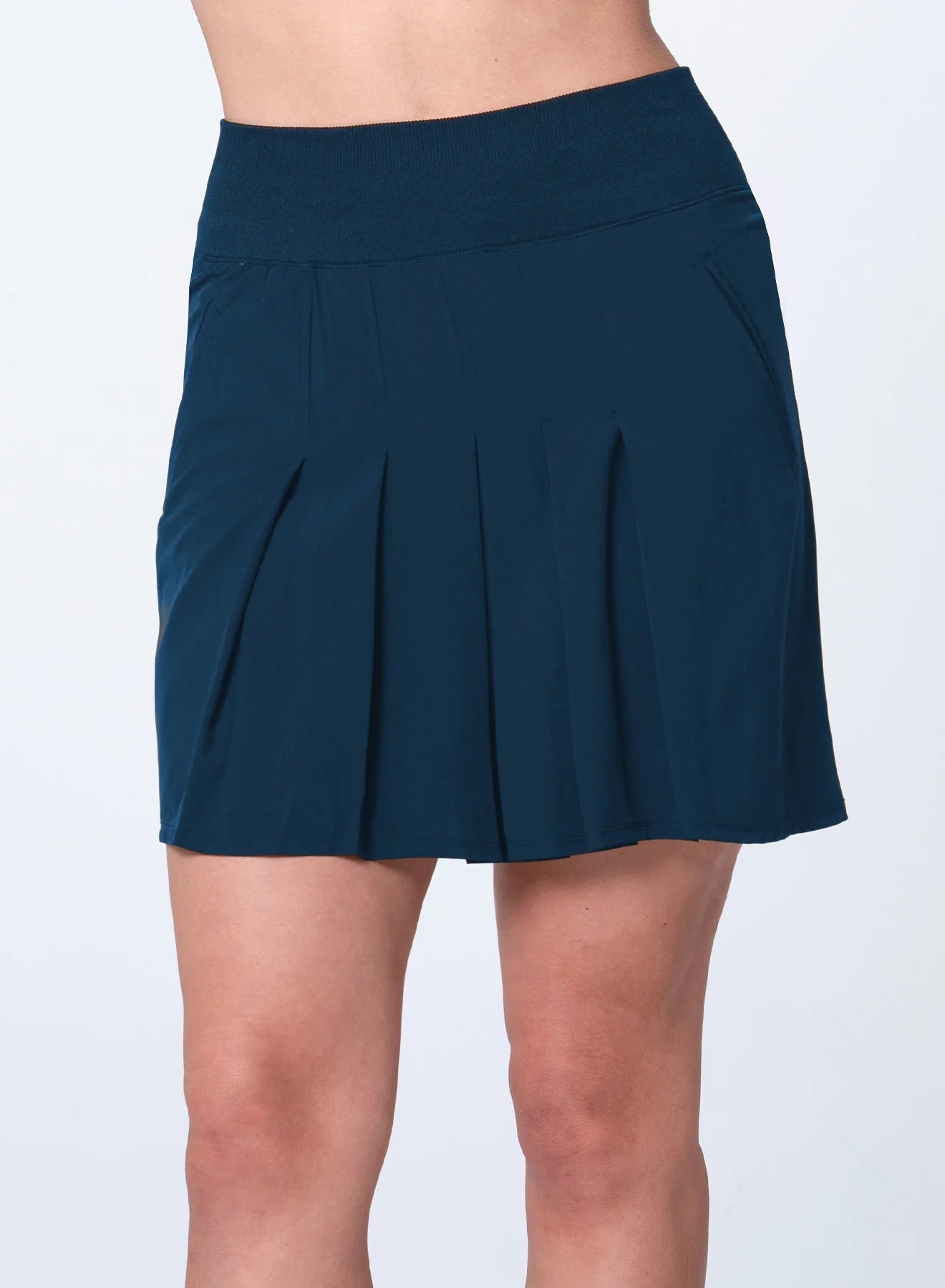 Lucky in Love Tempo Pleated 17" Skort-Navy