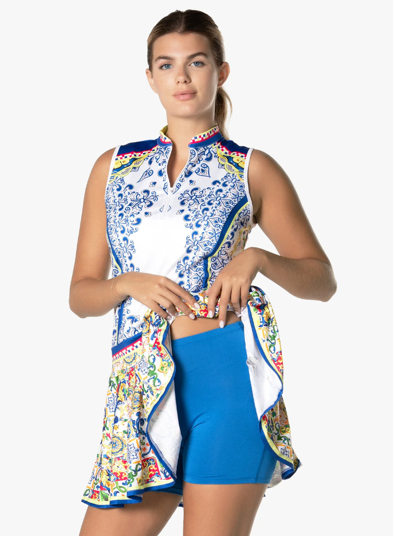 Lucky In Love Print Golf Dress- Sorrento Time