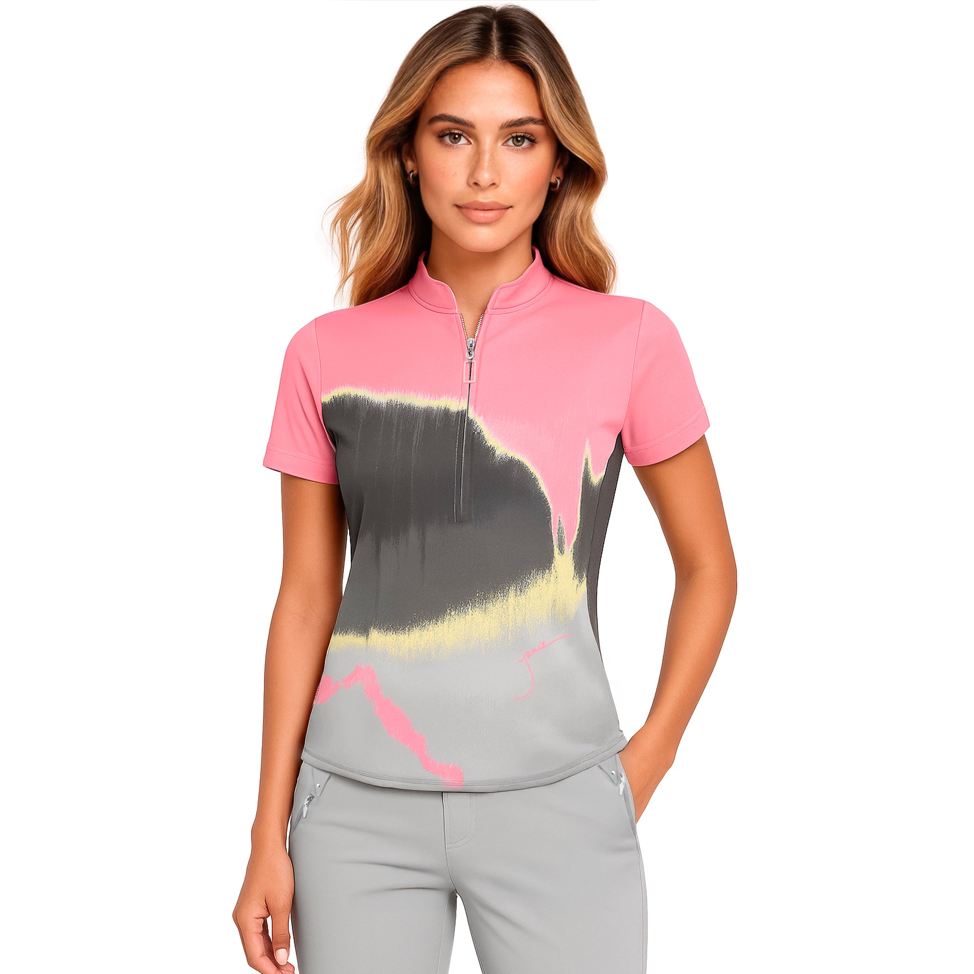 Jamie Sadock Azalea Collection: Landscape Print Short Sleeved Shirt