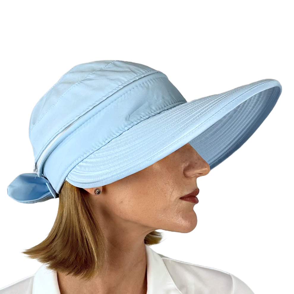 BOG Women's Zip Off Hat-White, Khaki, Navy, Light Blue