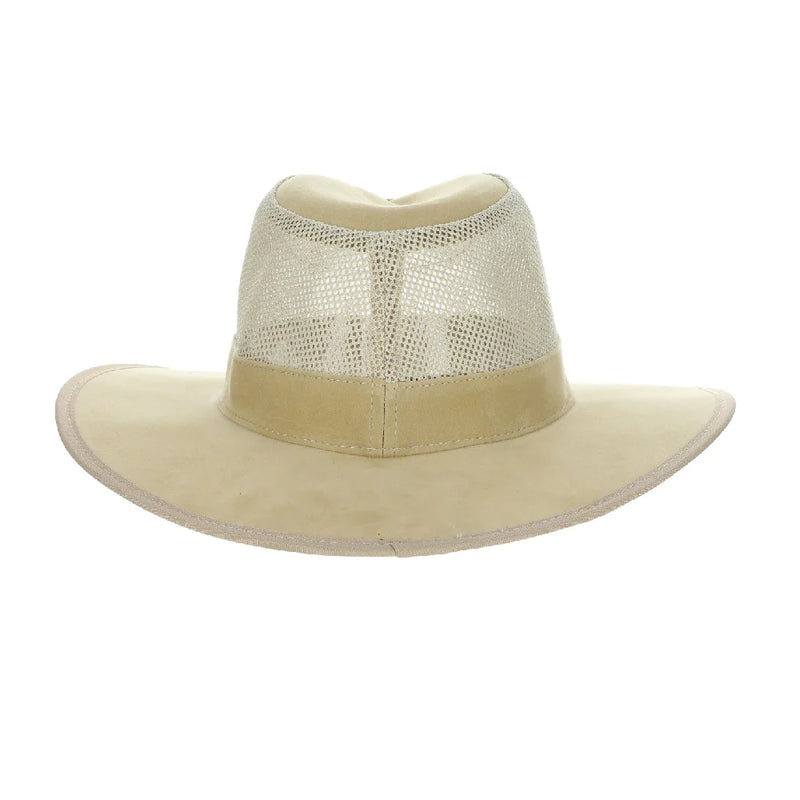 Dorfman Hat Willow Soaker Sun Hat with Mesh Sides-Natural