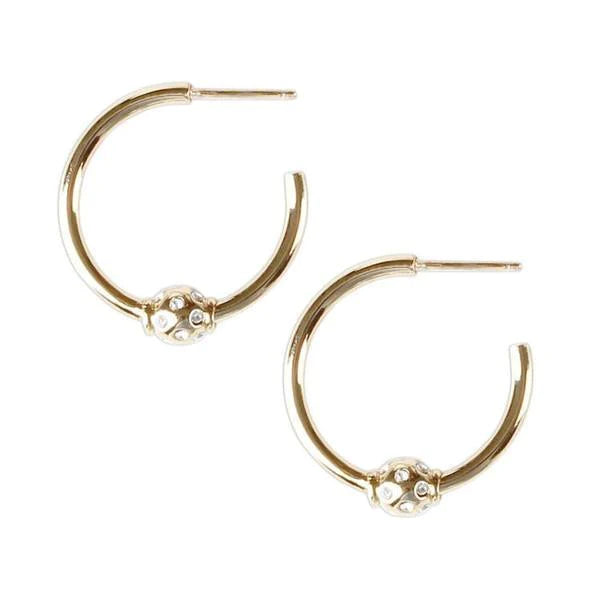 Chelsea Charles Golf Goddess Gold Mini Hoop Earrings