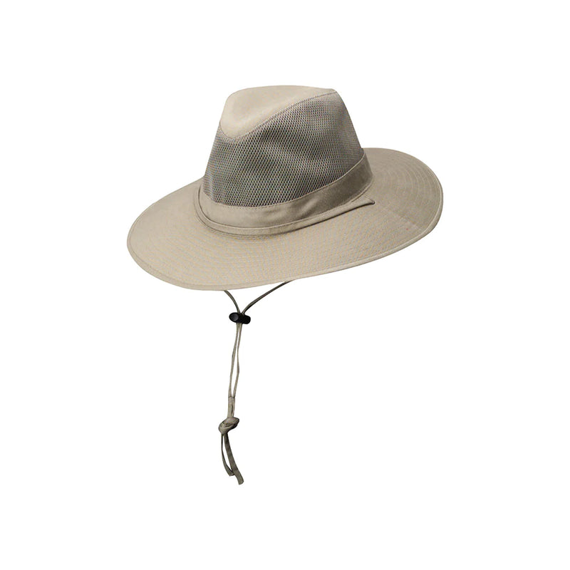 Dorfman Hat SPF4 Sun Hat with Mesh Sides-Oatmeal, Camel