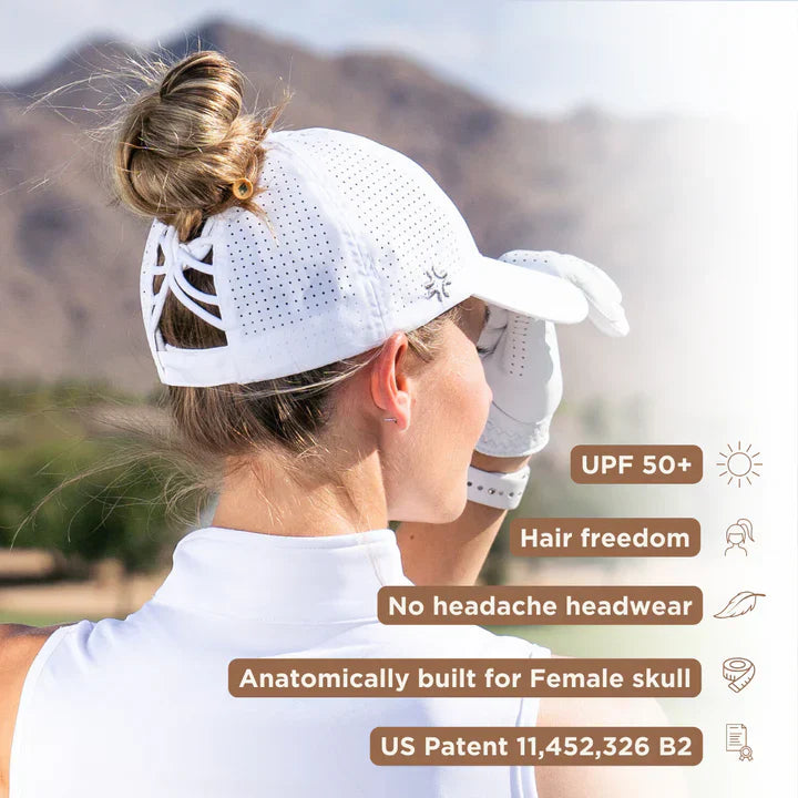 VimHue Women's Lightweight Fit Caps with Pony Opening-Sun Goddess Style-Lavender Gingham