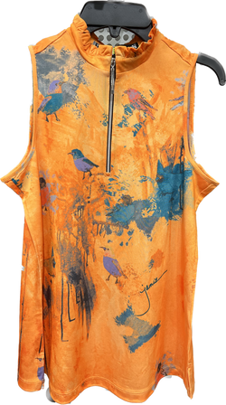 Jamie Sadock Indochine Collection: Tweet Print Sleeveless Shirt
