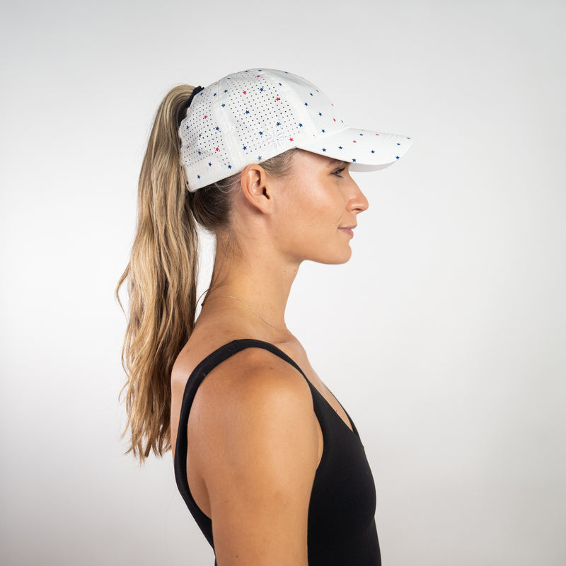 VimHue Women's Lightweight Fit Caps with Pony Opening-Sun Goddess Style-Stars Print