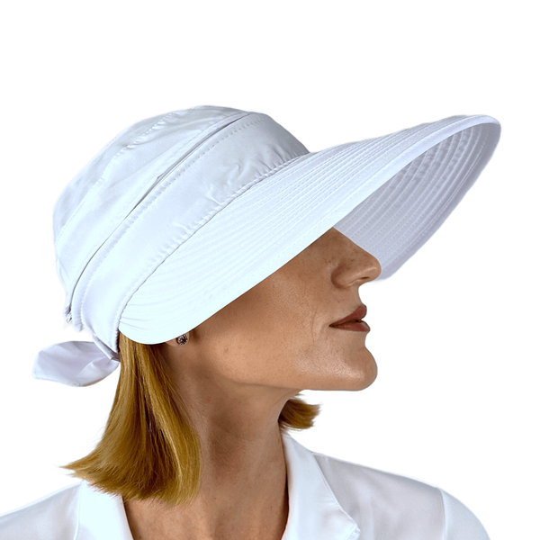 Best of Golf Women's Zip Off Hat-White, Khaki, and Light Pink