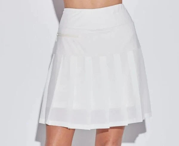 GG Blue- Zippy 18" Pleated Pull On Skort- White, Tan, Ecru, Black