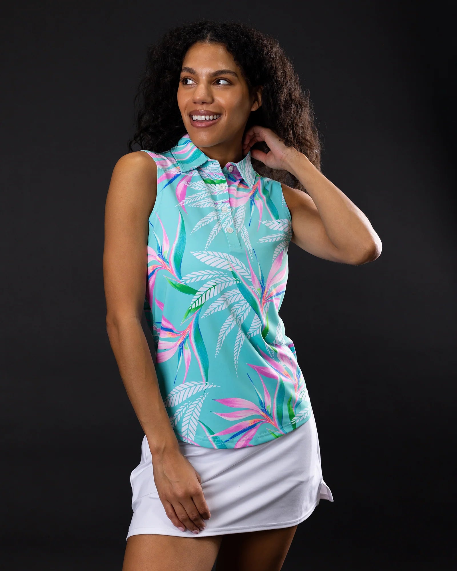 Sunday Swagger Bali Blue Print Sleeveless Shirt
