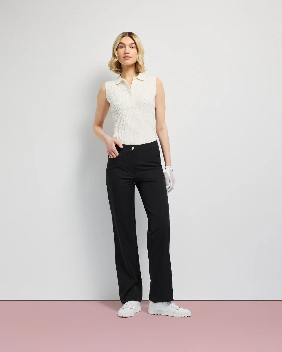 Daily Sports Basic Women's Solid Miracle Stretch Long Pants-Black