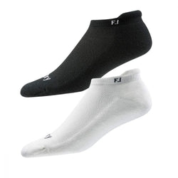 FootJoy Women's Pro Dry Lightweight Roll Tab Socks-Black or White