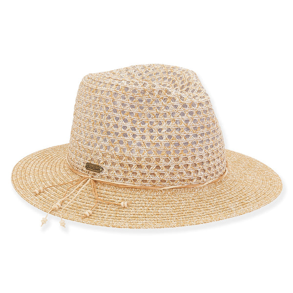 Sun N Sand Women's Paper Braid Fedora Hat-Ivory or Tan