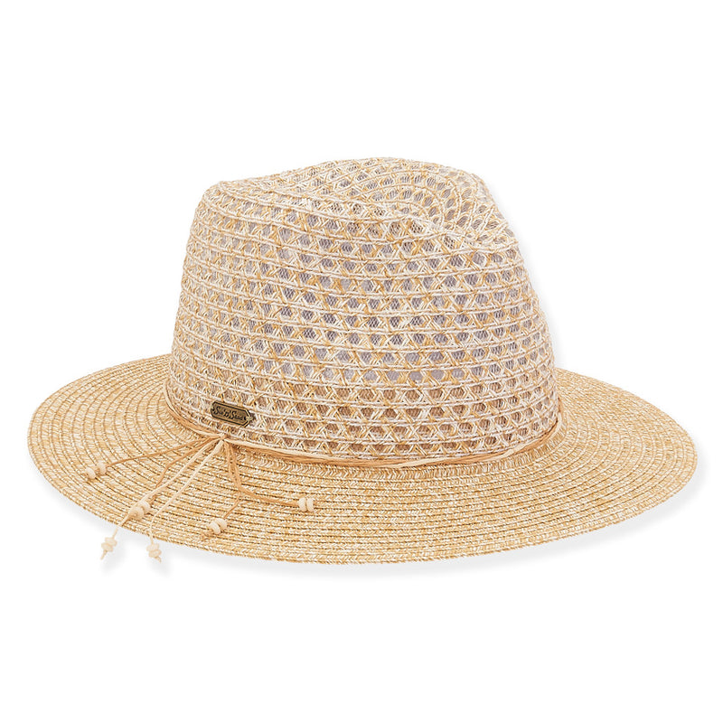 Sun N Sand Women's Paper Braid Fedora Hat-Ivory or Tan