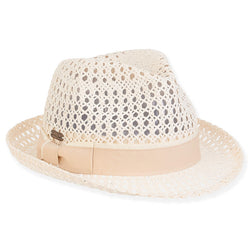 Sun N Sand Heligoland Women's Paper Braid Fedora Hat