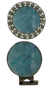 BOG Crystal Rimmed Ballmarker with matching Clip-15 Cute Designs