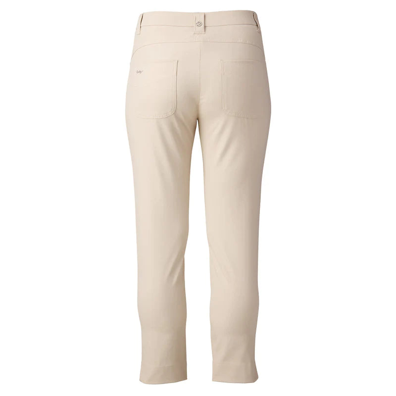 Daily Sports Basic Women's Solid Lyric Stretch 27" High Water Pants-Black, Navy, White, or Tan