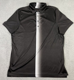 Jamie Sadock Mens Eclipse Golf Shirt-Black and White