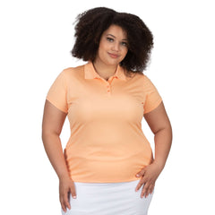 Nancy Lopez PLUS Legacy Solid Short Sleeved Shirt-Sherbert