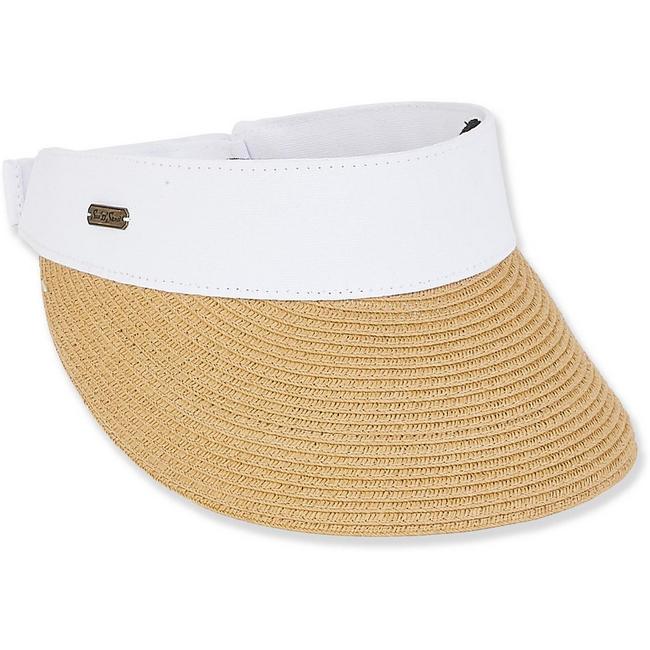 the-ladies-pro-shop-2,Sun N Sand PAPER BRAID VISOR BRIM 3.5"-Available White or Black Trim,Sun N Sand,Hats