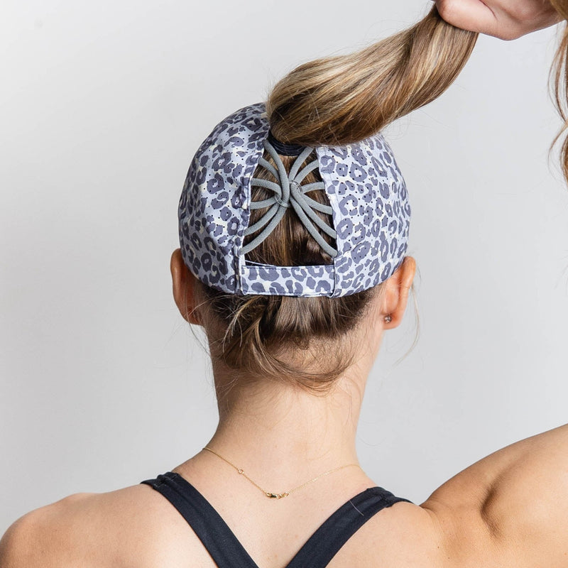 VimHue Women's Lightweight Fit Caps with Pony Opening-Sun Goddess Style-Leopard Print