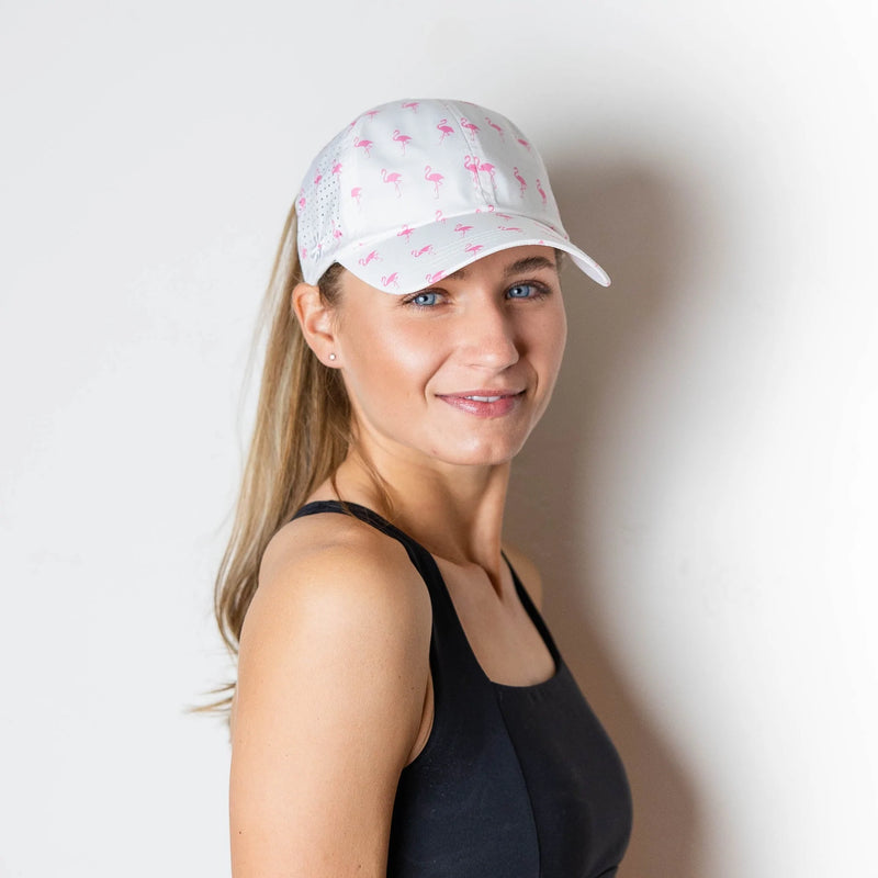 VimHue Women's Lightweight Fit Caps with Pony Opening-Sun Goddess Style-Flamingo Print