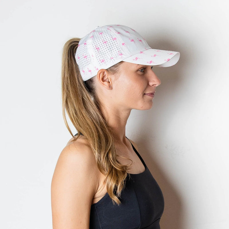 VimHue Women's Lightweight Fit Caps with Pony Opening-Sun Goddess Style-Flamingo Print